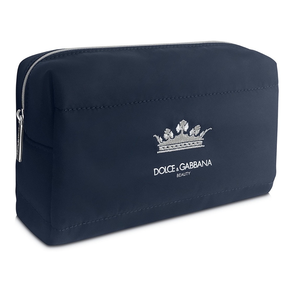 Dolce & Gabbana beauty perfume fragrance collection pouch bag navy blue NEW